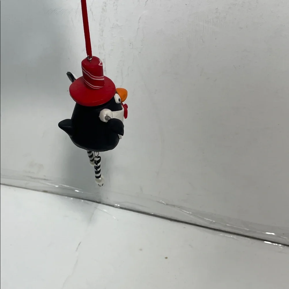 Charming Penguin Bird Toy - Red, Black, and White